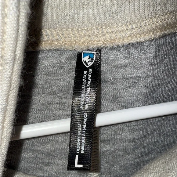 Kuhl Women's Cowl Neck Sweater Off White/khaki - Large. B2